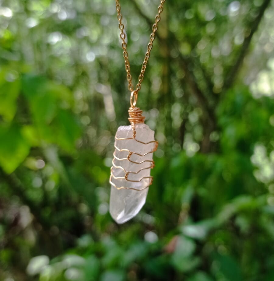 Dije Punta Cuarzo Cristal - Imagen 2