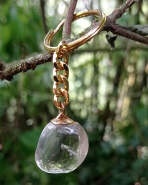 Llavero de cuarzo cristal