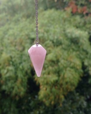 Péndulo de Cuarzo Rosa